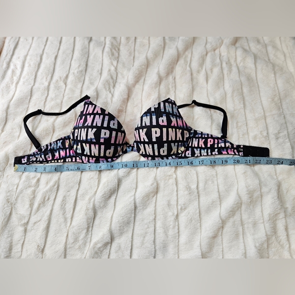 VS PINK Tie Dye Logo Wear Everywhere Push-Up Bra, size 32C - Picture 3 of 8